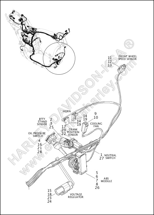 WIRING HARNESS, MAIN ABS, XG750A (FRONT LOWER)